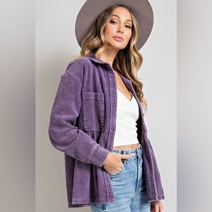 Cord button up Shacket